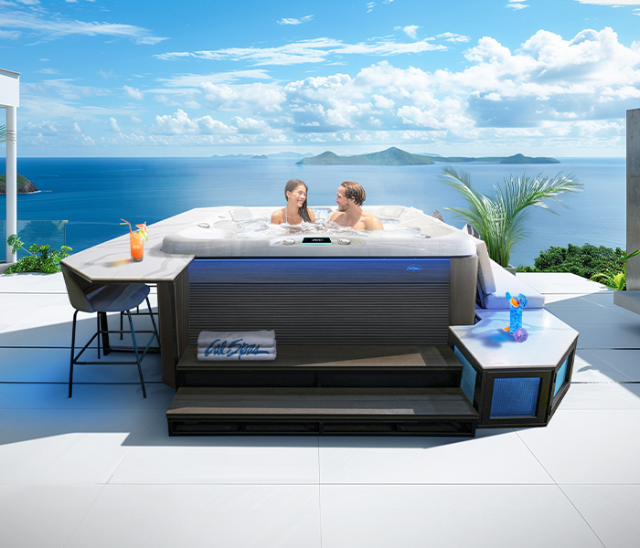 Calspas hot tub being used in a family setting - Lansing
